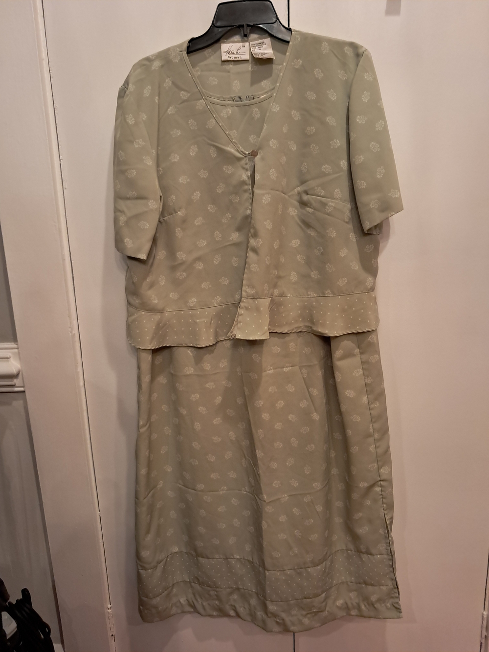 Kathie Lee Collection Pale Sage Floral Maxi Dress Set